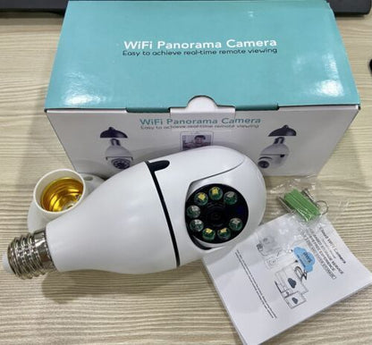 Foco Cámara 360° A WiFi - 24Hs de Seguridad